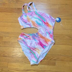 decree Cheeky AWASH & AWAY Tie Dye Cutout One Piece Size XL. NWT